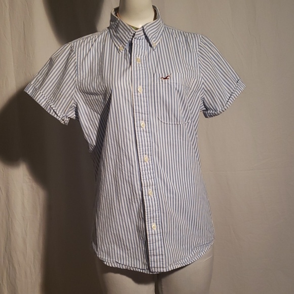 Hollister button down womens short sleeve - Picture 1 of 5